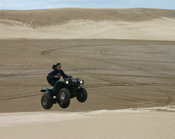 David on dune buggy in Argentina