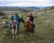 Family on horseback in Argentina